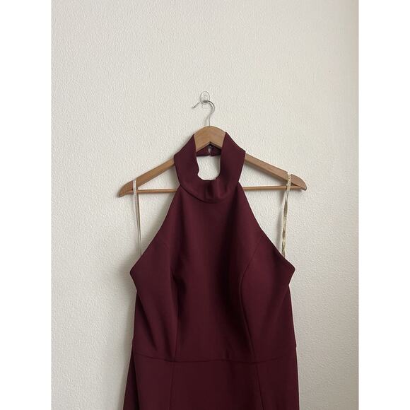 Jenny Yoo Dark Wine Maxi Formal Party Wedding Guest Dress Size 16 - Picture 5 of 11